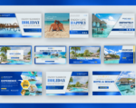 10 mẫu Canva cho holtel & resort desktop / mobile fanpage, group, event cover blue và white. Bất kỳ ai kinh doanh bất động sản, Khách sạn và Khu nghỉ dưỡng, Nhà hàng sang trọng, Dịch vụ du lịch