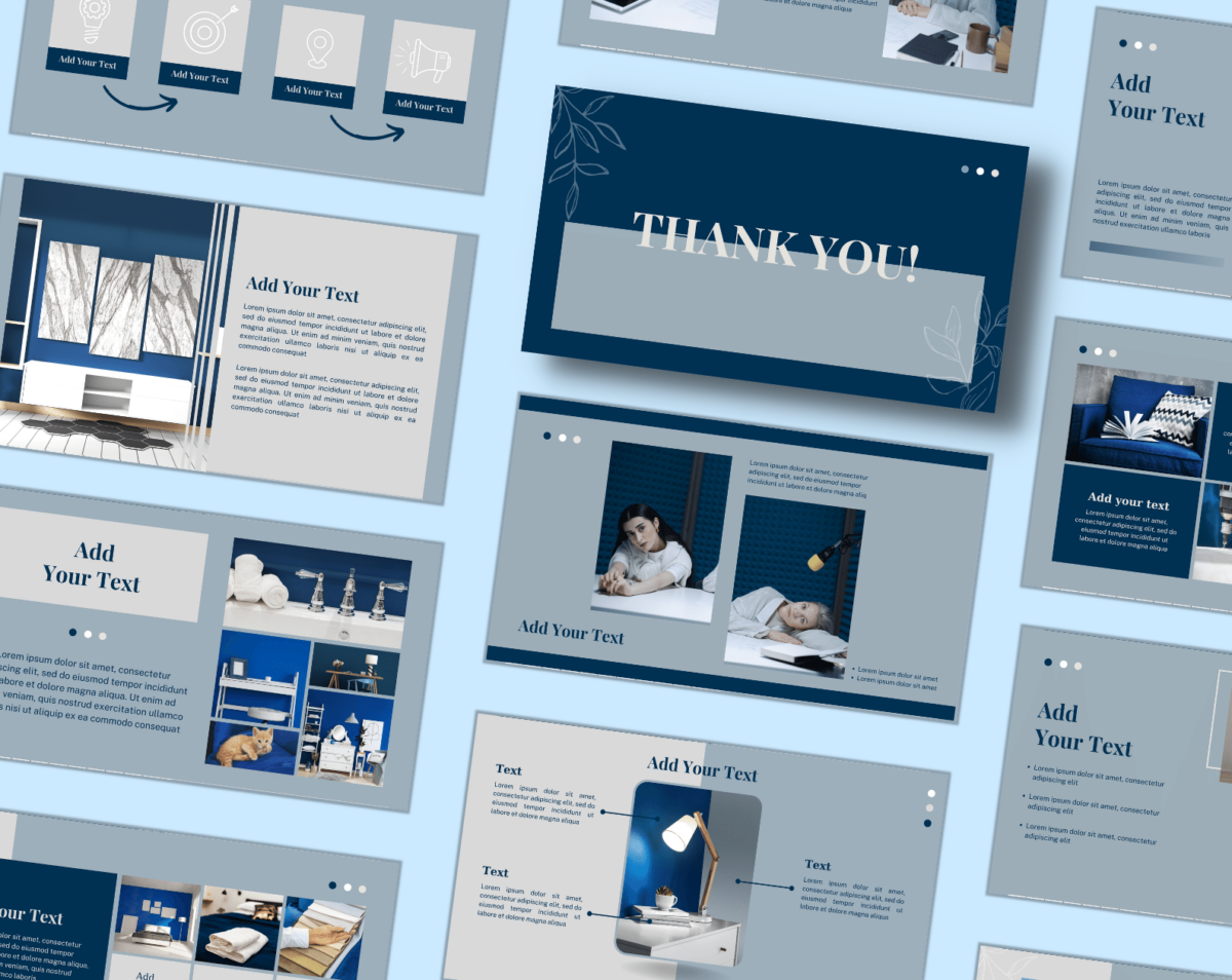 40 Canva template for Brand Strategy Presentation slide white, gray, blue, Anyone in the business, startup template, Brand Strategy, furniture