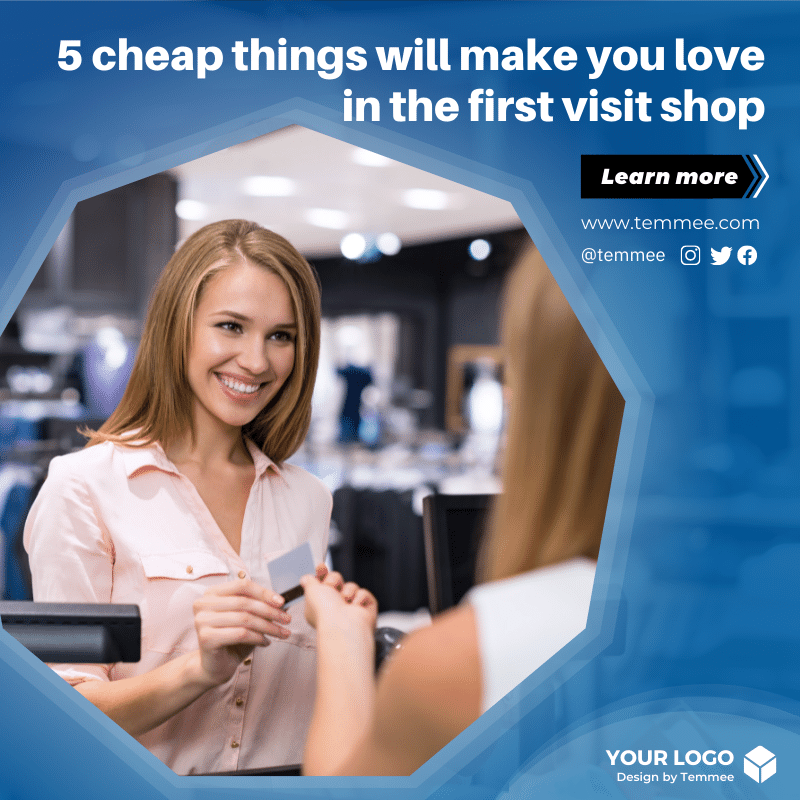 5 cheap things will make your love in the first time Canva Facebook, Instagram, Linkedin post template