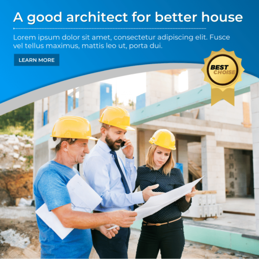 A good architect for better house Canva Facebook, Instagram, Linkedin post template