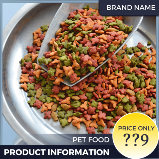 Mẫu Canva quảng cáo thức ăn cho vật nuôi màu xanh xám cho thương mại điện tử và phương tiện truyền thông xã hội