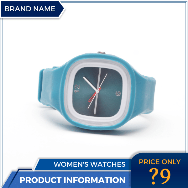 Mẫu Canva quảng cáo đồng hồ nữ màu xanh và màu vàng dành cho thương mại điện tử và phương tiện truyền thông xã hội,? Marketplace