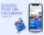 Blue gradient school admission 2022 flyer/poster design template