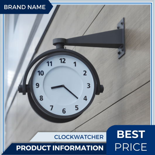 Mẫu Canva quảng cáo đồng hồ treo tường màu xanh cho thương mại điện tử và phương tiện truyền thông xã hội, bài đăng trên thị trường