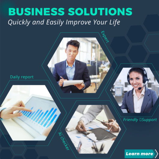 Business Solutions Quickly and Easily Improve Your Life Facebook, Instagram, Linkedin post template