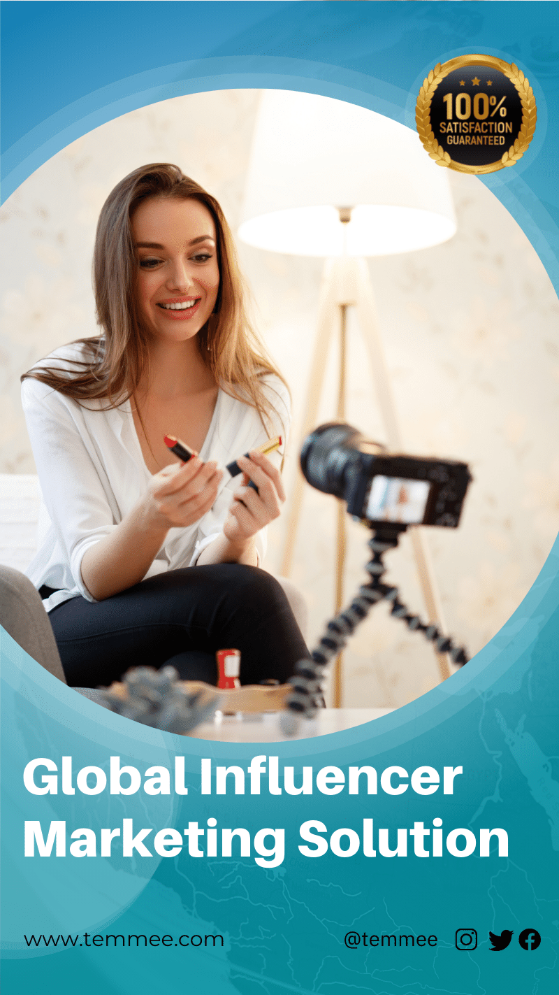 Global Influencer Marketing Solution Canva Facebook story template