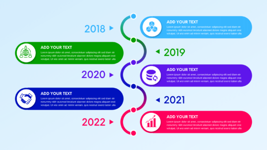Gradient Infographic label design with icons and 5 options or steps. Timeline infographic