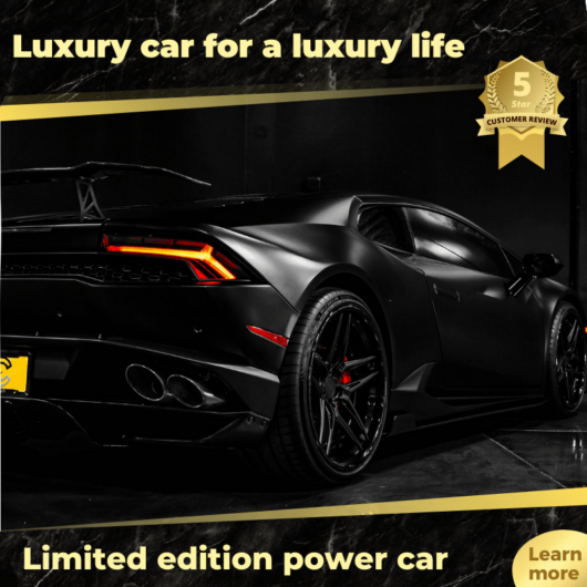 Simple Luxury car Canva Facebook, Instagram portrait post template