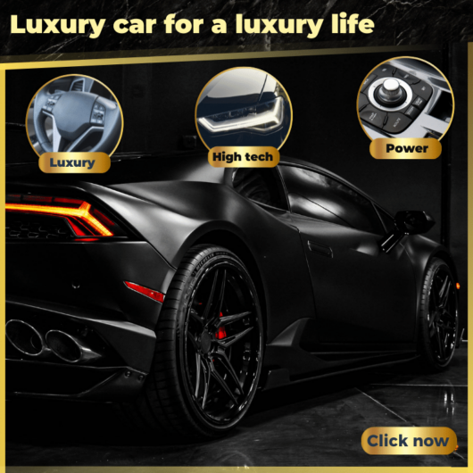 Luxury modern car Canva Facebook, Instagram portrait post template