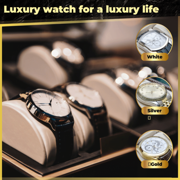 Luxury watch Canva Facebook, Instagram portrait post template