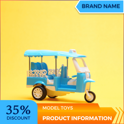 Mẫu Canva quảng cáo Đồ chơi & Trò chơi màu cam và xanh lam cho thương mại điện tử và phương tiện truyền thông xã hội, thị trường, bài đăng của cửa hàng