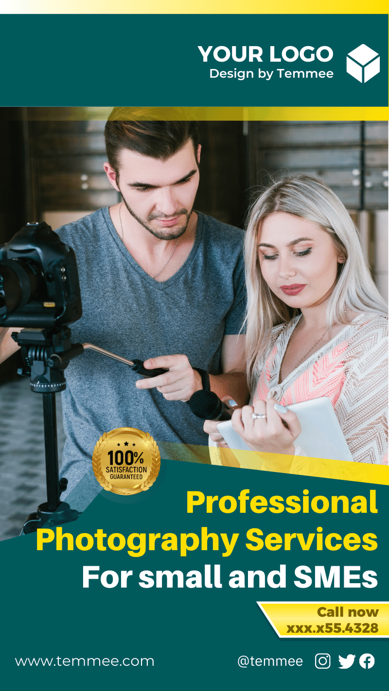 Professional Photography Services For small and SMEs Canva Facebook, Instagram, Linkedin post template