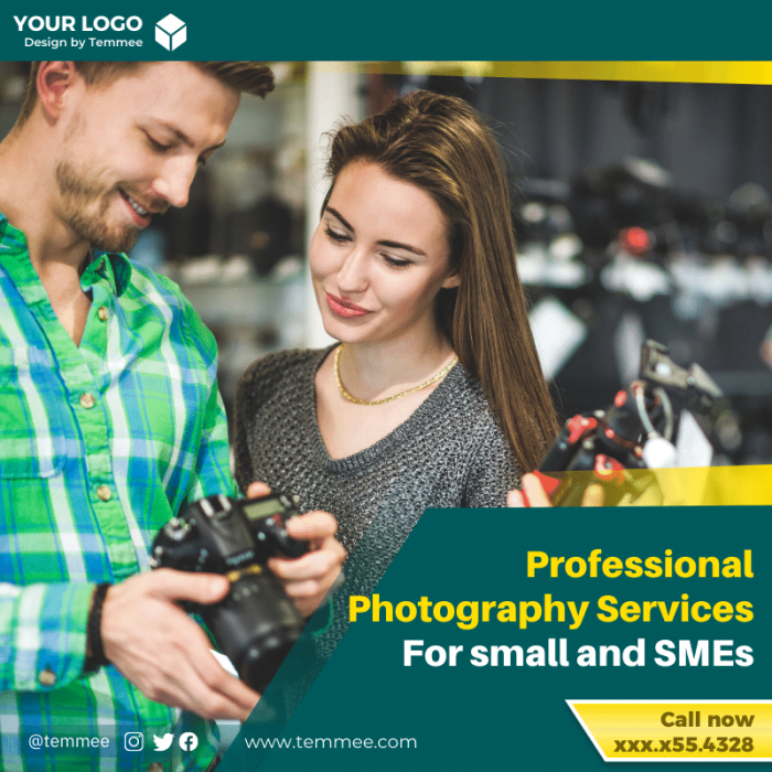Professional Photography Services For small and SMEs Canva Facebook post template