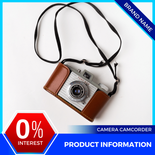 Mẫu Canva quảng cáo máy ảnh máy quay phim chuyển sắc màu đỏ và xanh cho thương mại điện tử và phương tiện truyền thông xã hội, bài đăng trên thị trường
