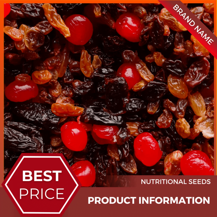 Mẫu Canva quảng cáo hạt dinh dưỡng màu đỏ và hạt màu hạt dẻ cho thương mại điện tử và bài đăng trên mạng xã hội