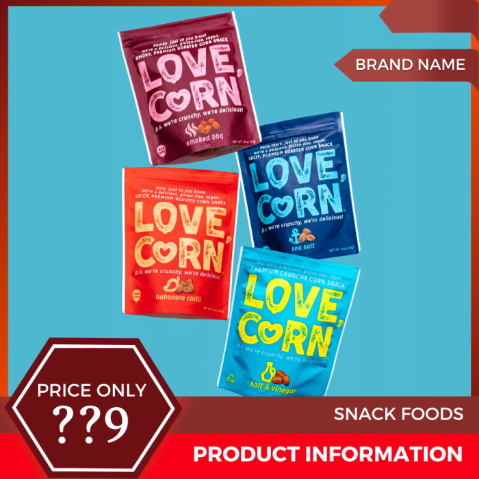 màu đỏ và màu hạt dẻ thực phẩm ăn nhẹ Mẫu Canva quảng cáo cho thương mại điện tử, phương tiện truyền thông xã hội, bài đăng trên thị trường