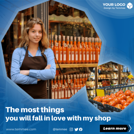 The most things you will fall in love with my shop Facebook, Instagram, Linkedin post template
