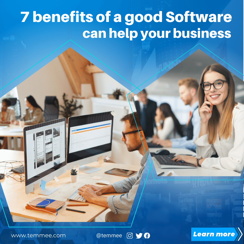 Benefits of a good Software can help your business Canva Facebook, Instagram, Linkedin post template