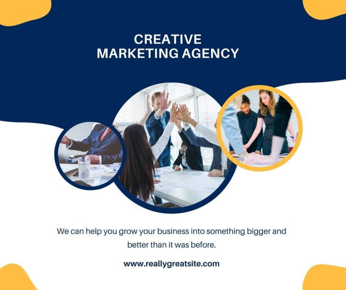 Blue Creative Marketing Agency Facebook Post