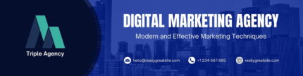 Blue Digital Marketing Agency Canvas Banner