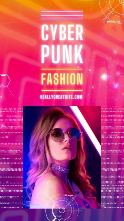 Colorful Neon Cyber ​​Punk Fashion Instagram Story