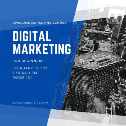 Digital marketing school event Quảng cáo cho người mới bắt đầu, bài đăng trên instagram