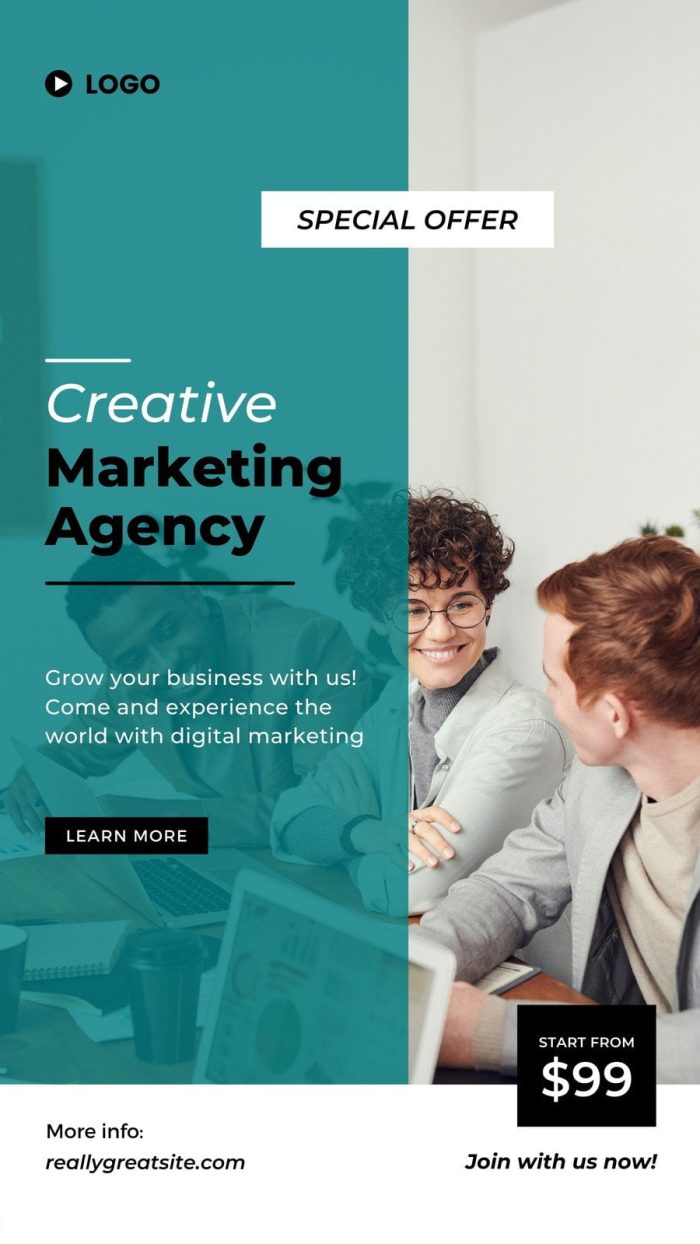 Green Modern Creative Marketing Agency for Business Instagram Story