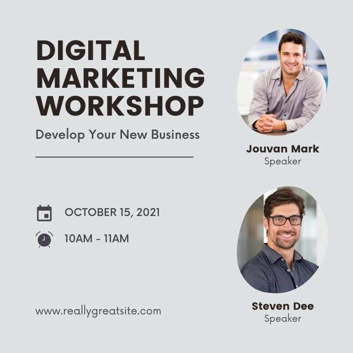 Grey Digital Marketing Workshop Instagram Post