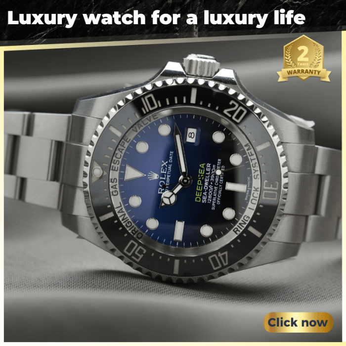 Rolex expensive watch Canva Facebook, Instagram portrait post template