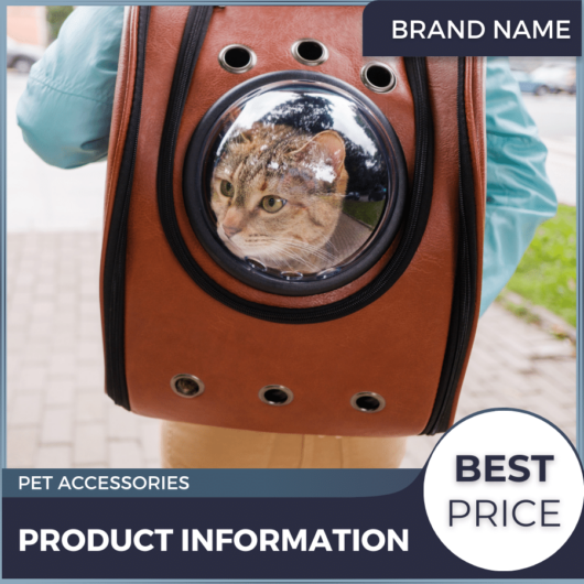 Mẫu Canva quảng cáo phụ kiện thú cưng màu xám xanh cho thương mại điện tử và bài đăng trên mạng xã hội