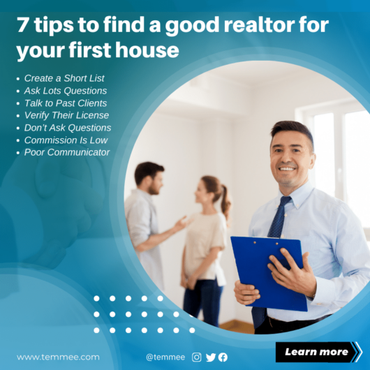 Mortgage good realtor for your first house Canva Facebook, Instagram, Linkedin post template