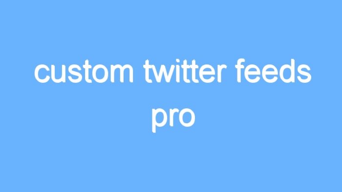 custom twitter feeds pro