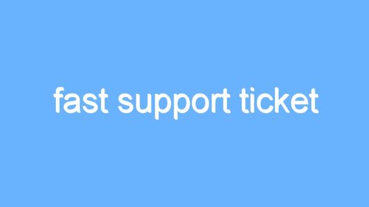 fast support ticket