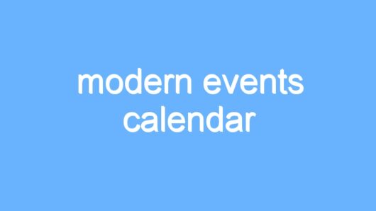 modern events calendar