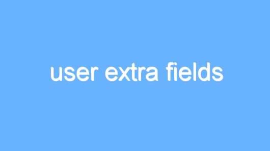 user extra fields