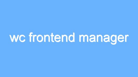wc frontend manager