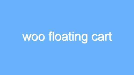 woo floating cart