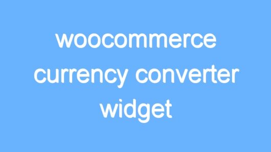 woocommerce currency converter widget